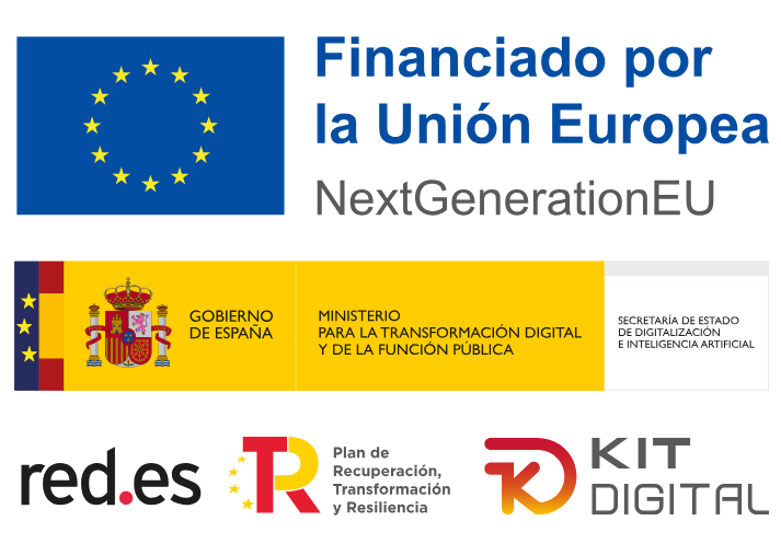 Financiado por la Unión Europea NextGenerationEU, Gobierno de España, red.es, Plan de Recuperación, Transformación y Resiliencia y Kit Digital