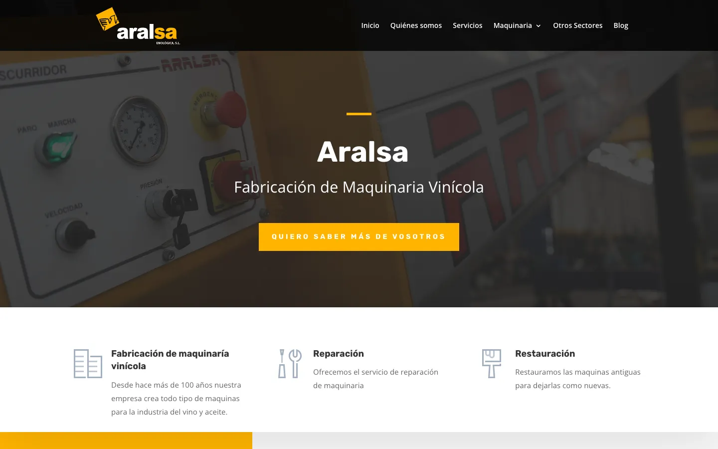 Página de inicio de Aralsa