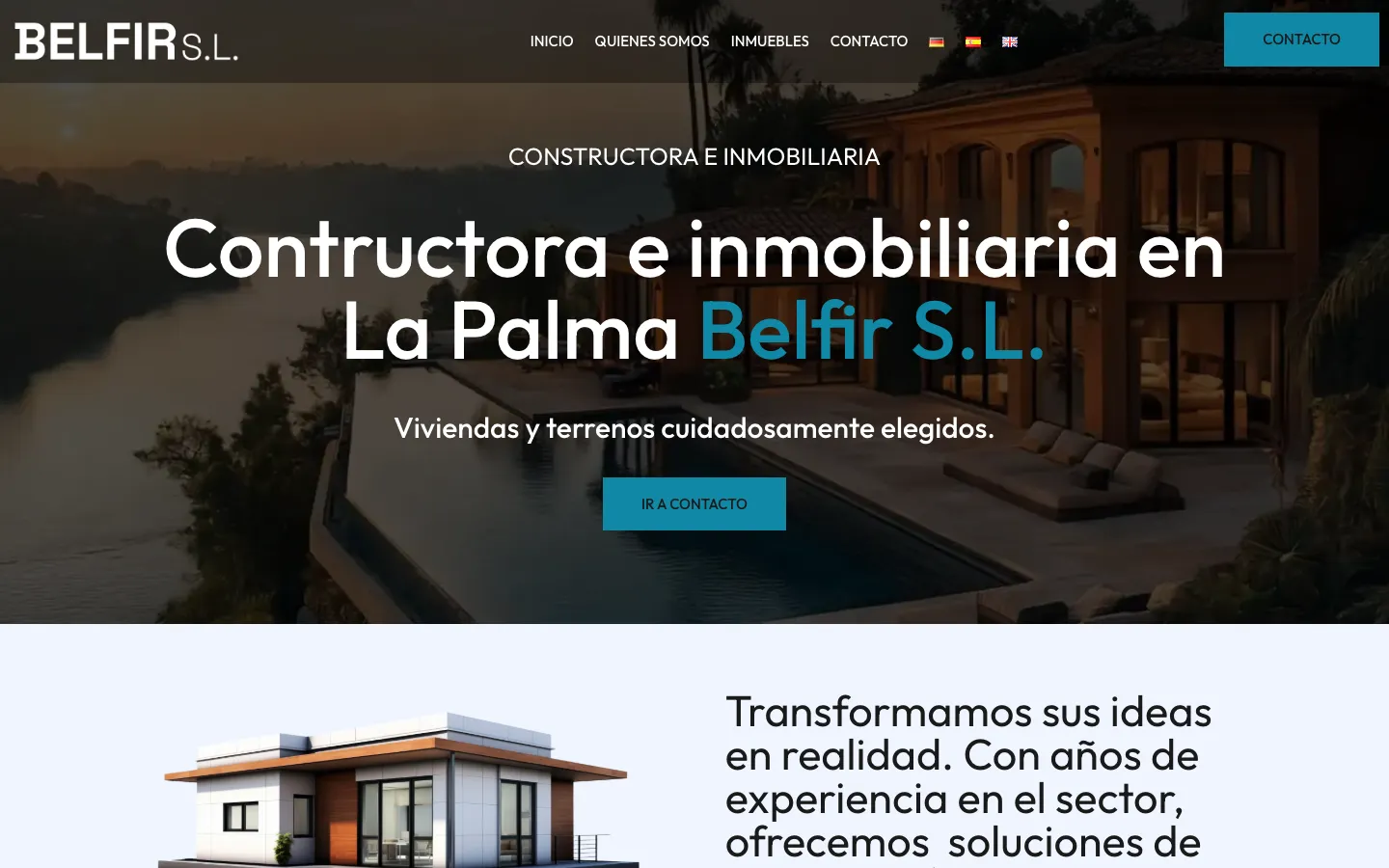 Página de inicio de Belfir