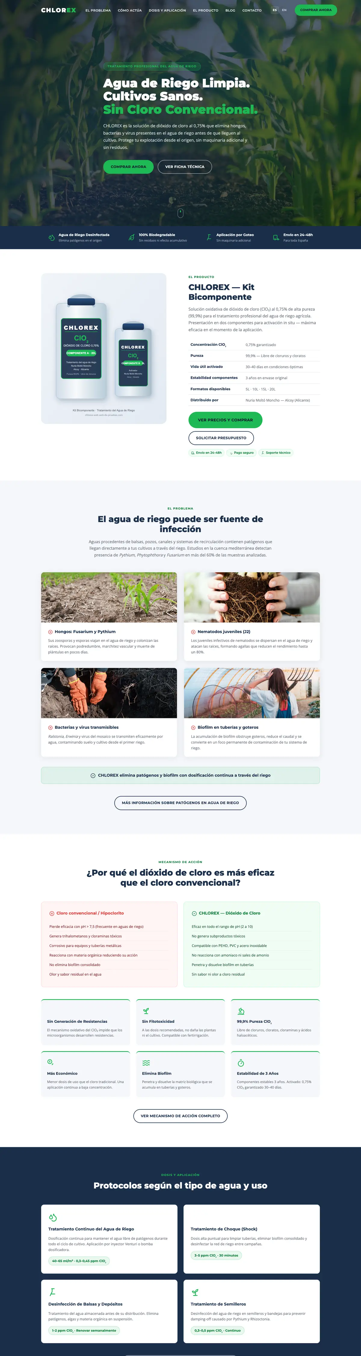 Página completa de Chlorex
