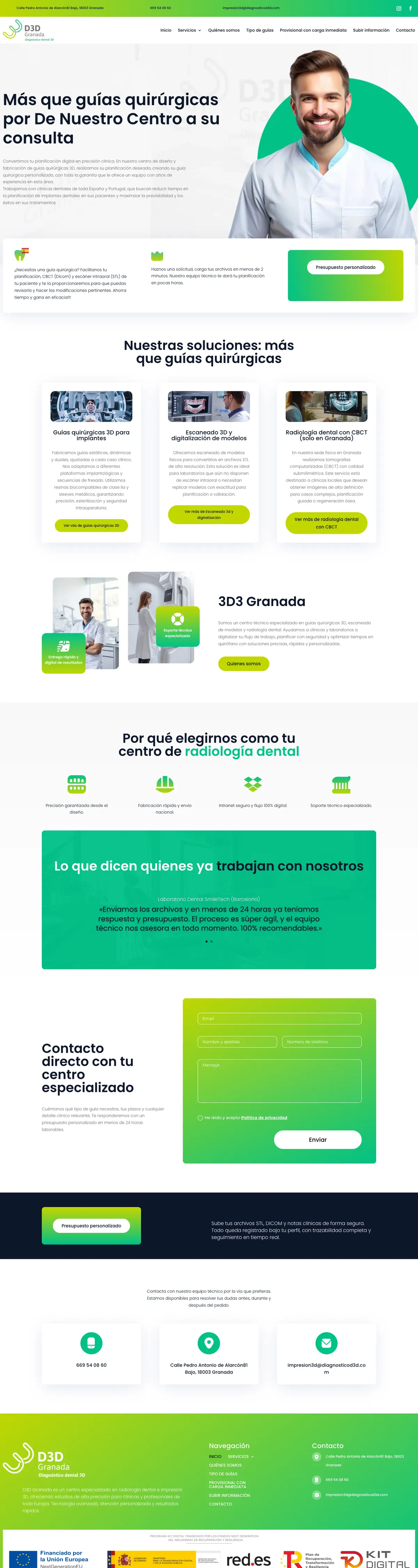 Página completa de Cirugía Guiada Dental