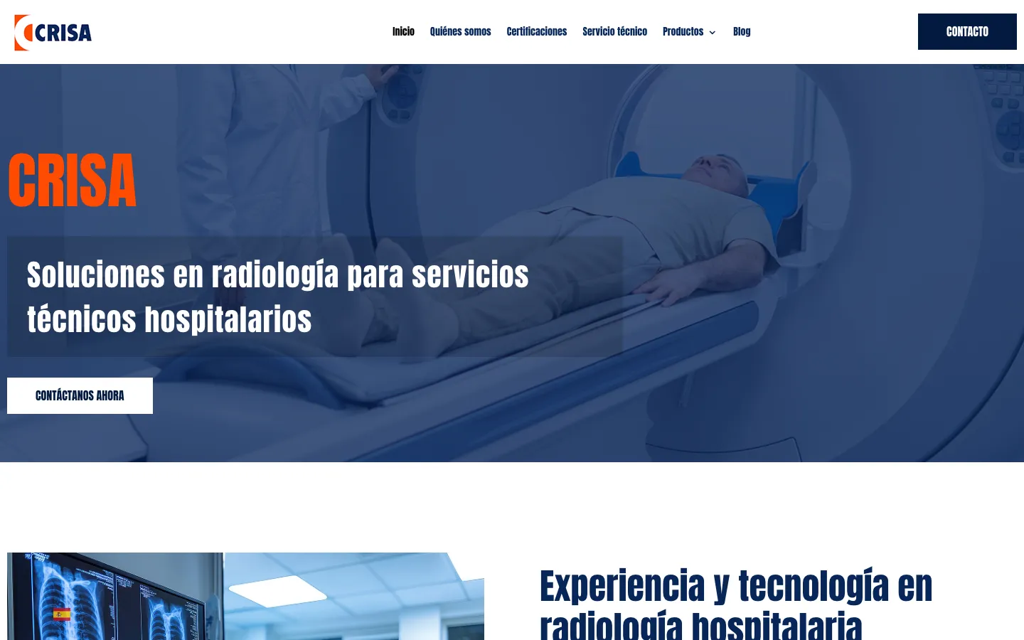 Página de inicio de CRISA