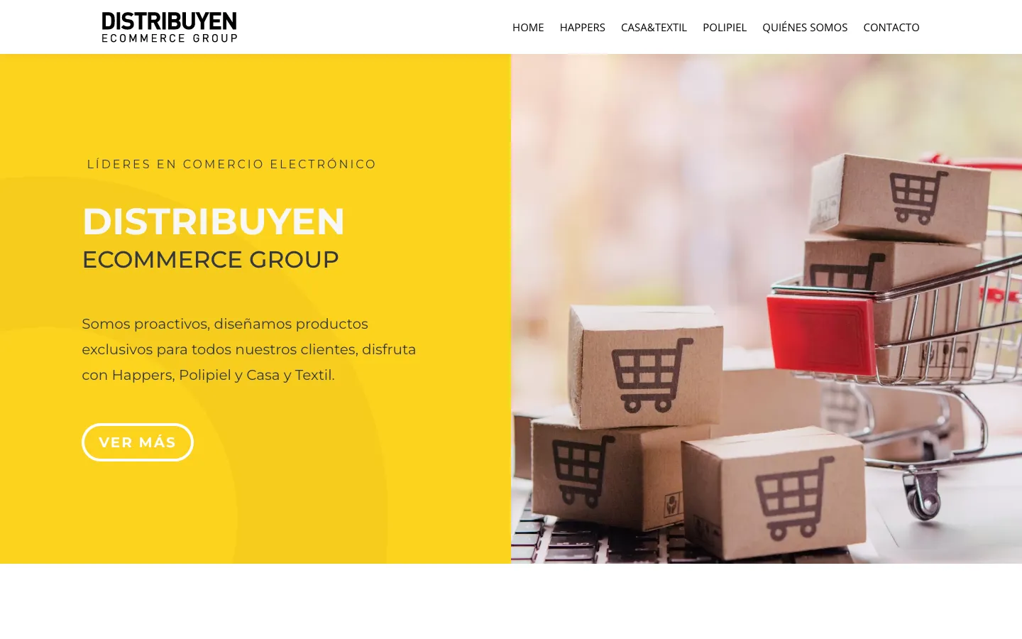 Página de inicio de Distribuyen Ecommerce Group