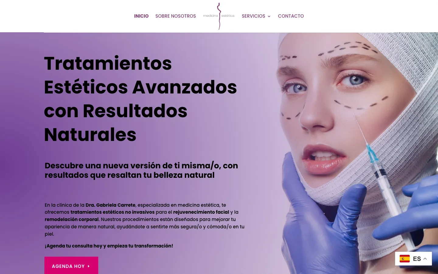 Página de inicio de Dra. Gabriela Carrete