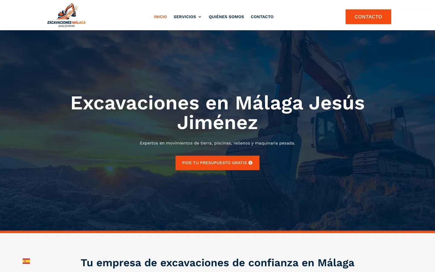 Página de inicio de Excavaciones Jesús Jiménez