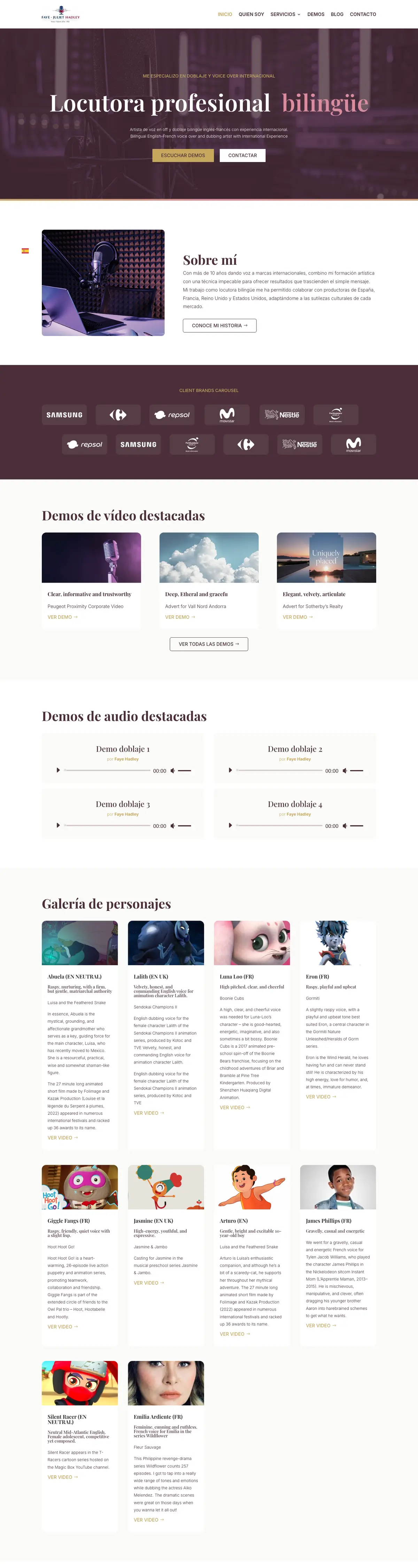 Página completa de Faye Hadley