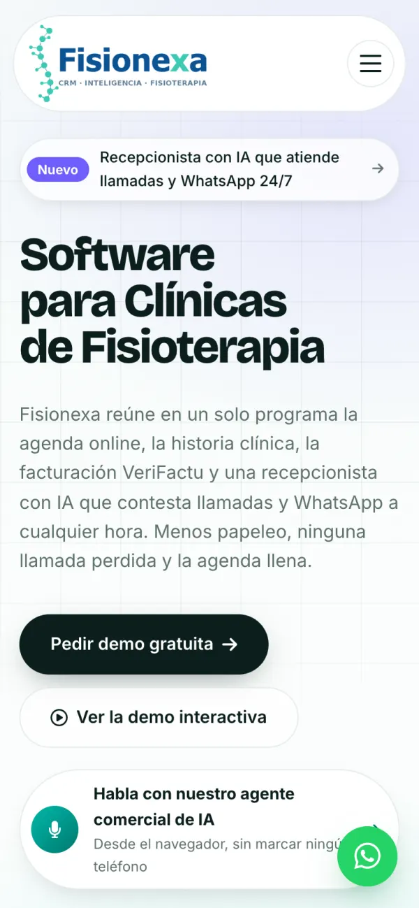 Fisionexa en el móvil