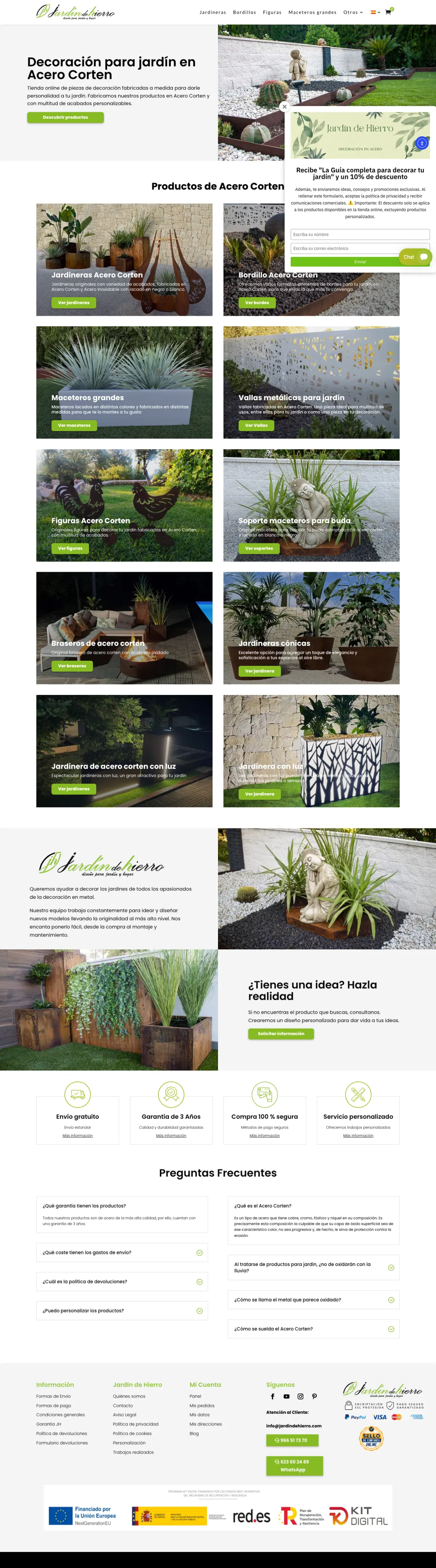 Página completa de Jardín de Hierro