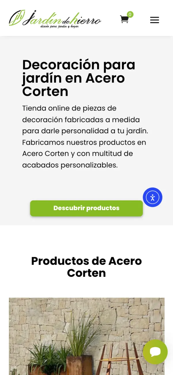 Jardín de Hierro en el móvil