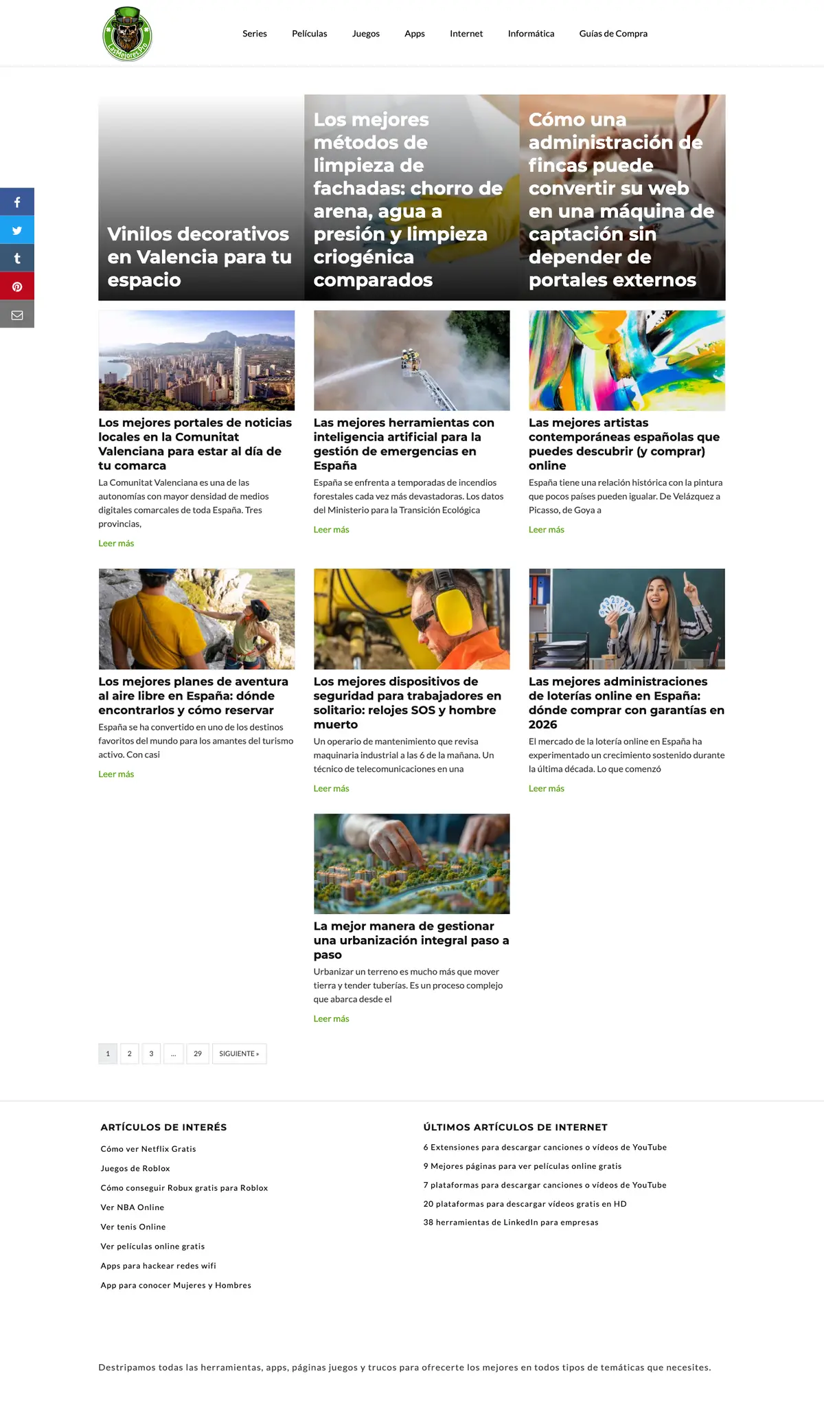 Página completa de LasMejores.pro
