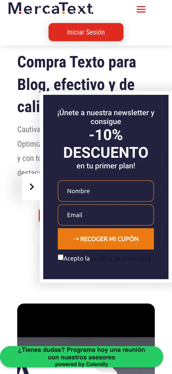 MercaText en el móvil