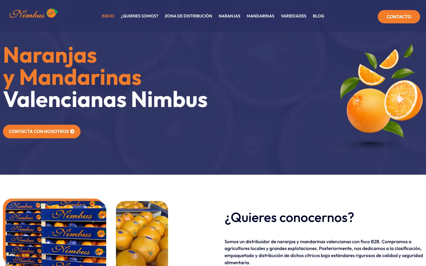 Página de inicio de Naranjas Nimbus