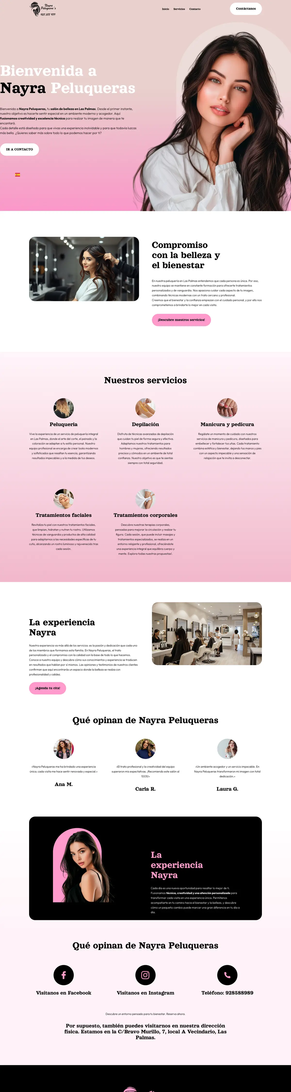 Página completa de Nayra Peluqueras