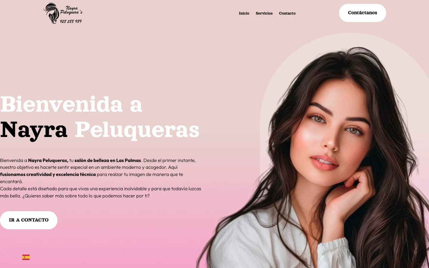 Página de inicio de Nayra Peluqueras