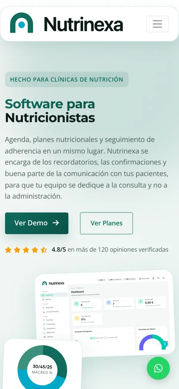 Nutrinexa en el móvil