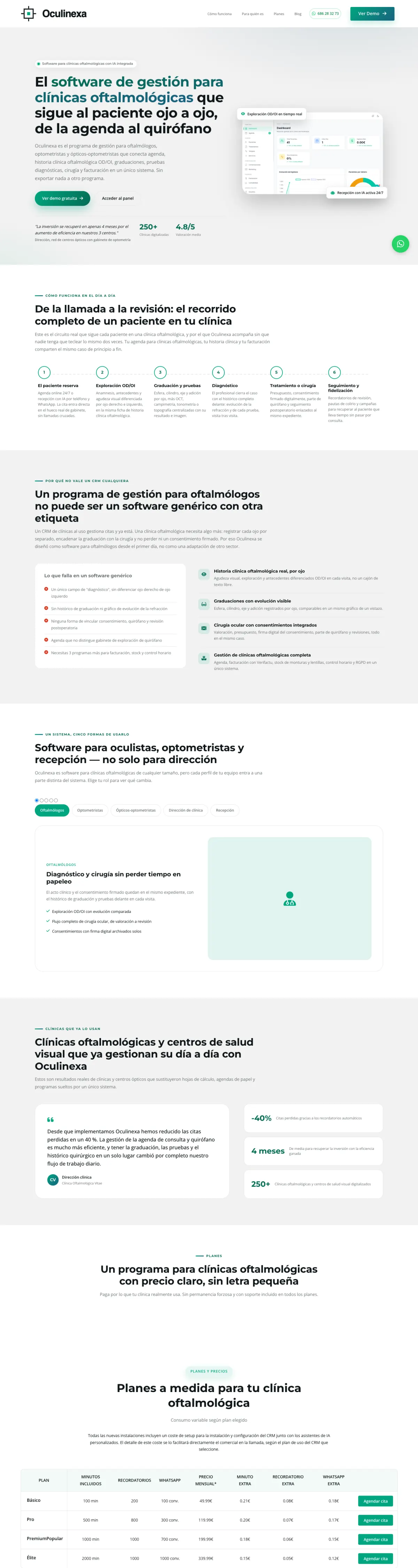 Página completa de Oculinexa
