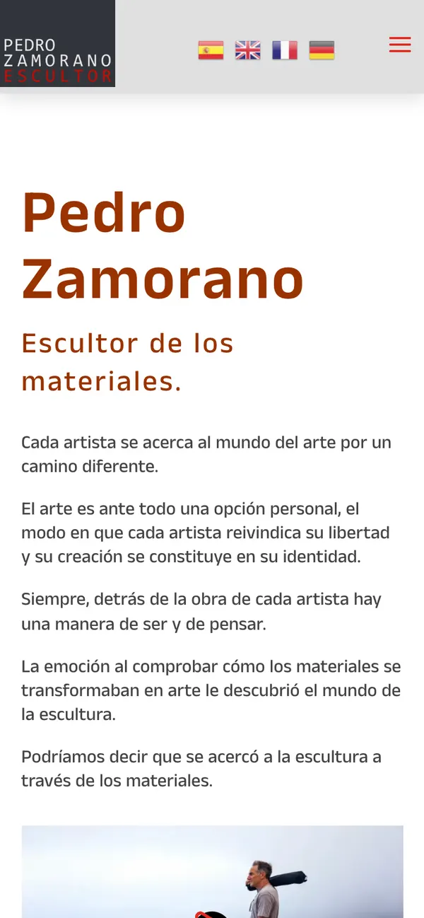 Pedro Zamorano en el móvil