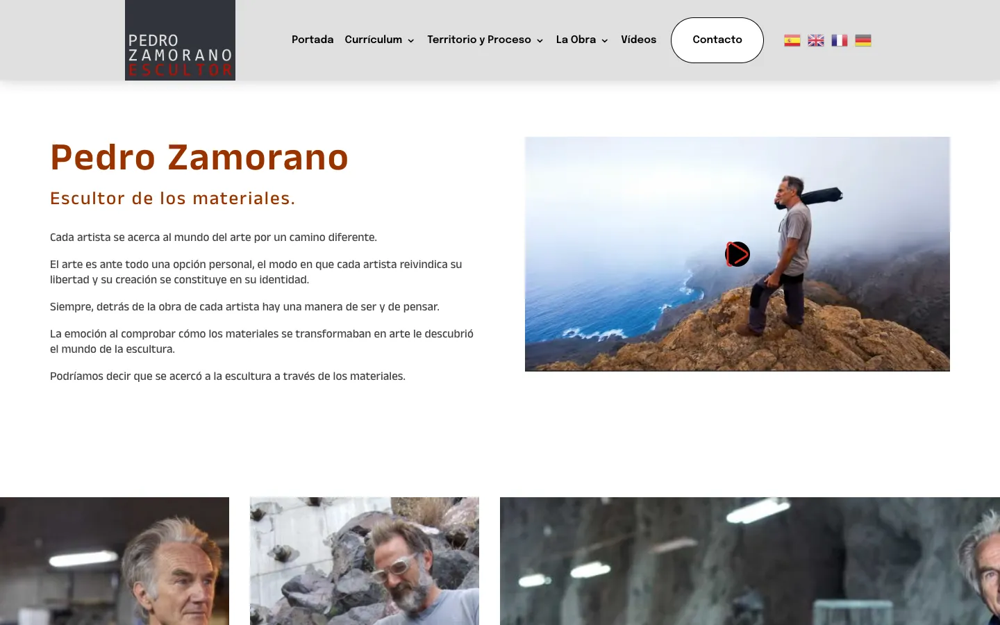 Página de inicio de Pedro Zamorano