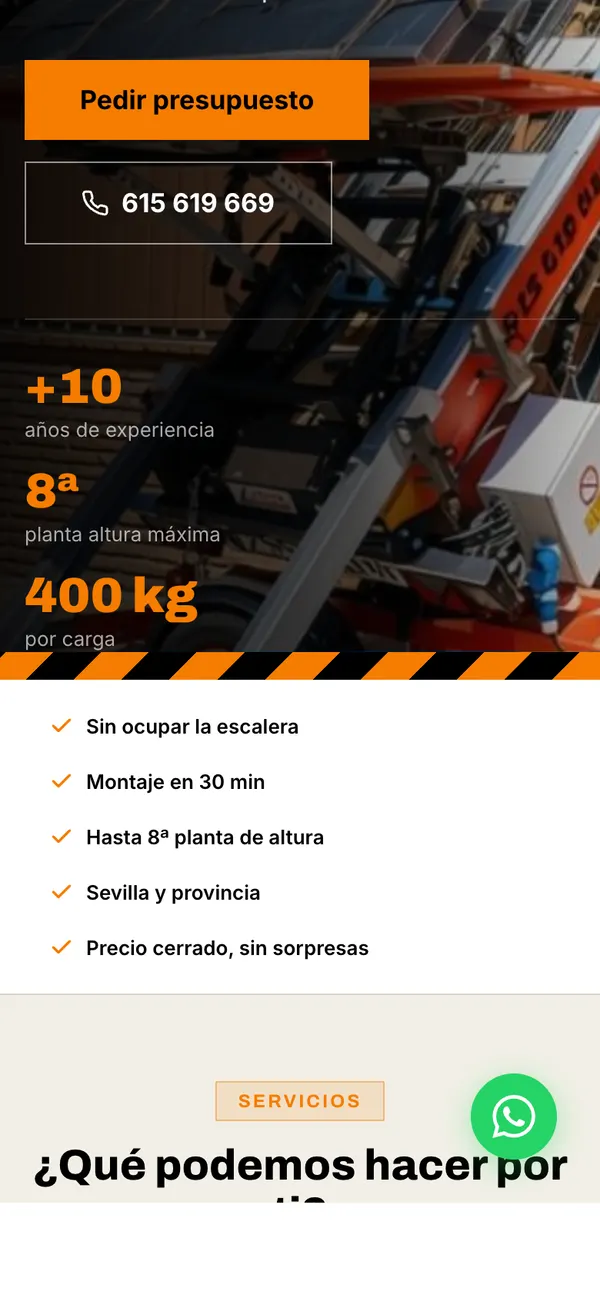 PG Elevaciones en el móvil