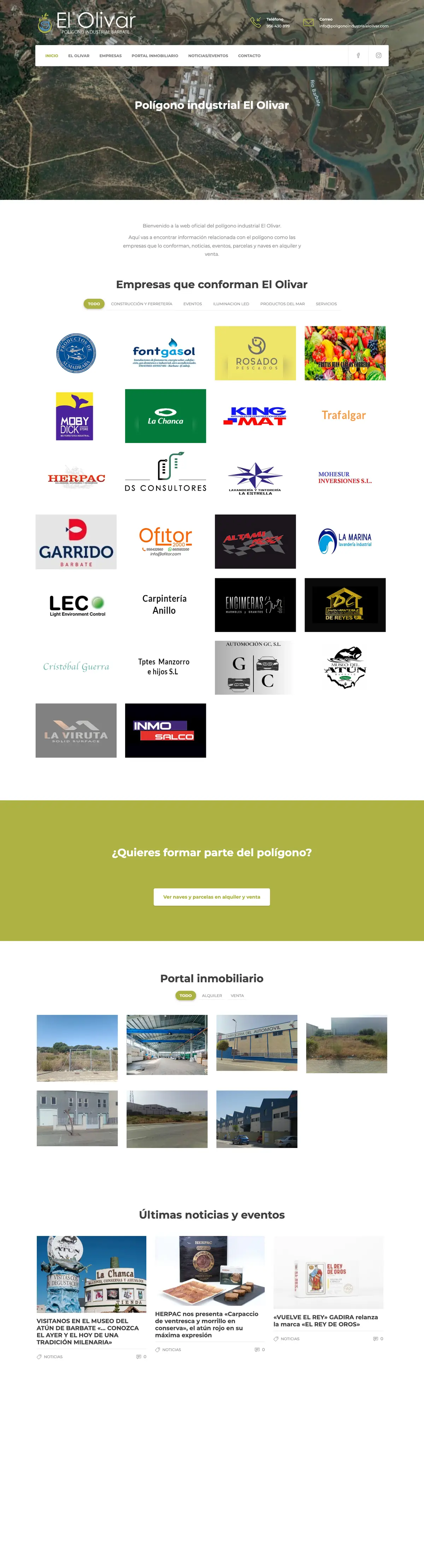 Página completa de Polígono Industrial El Olivar