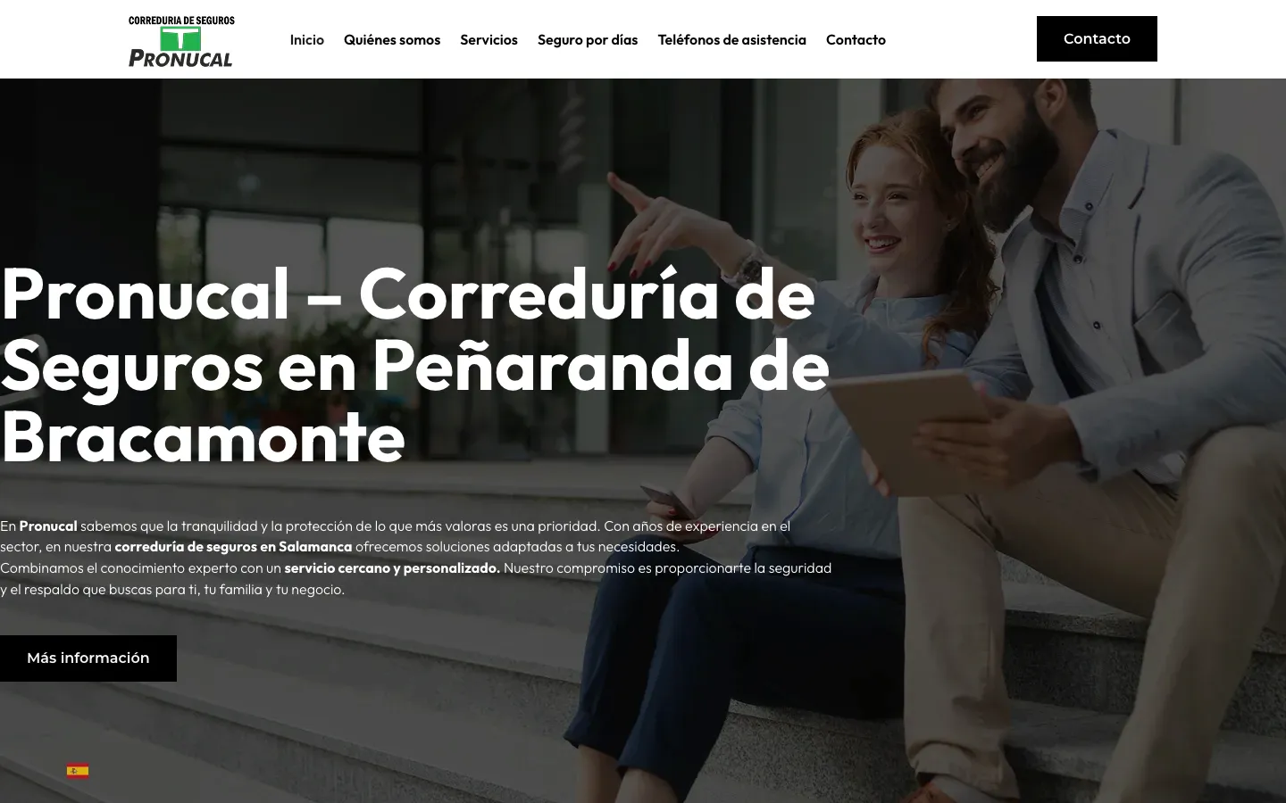 Página de inicio de Pronucal