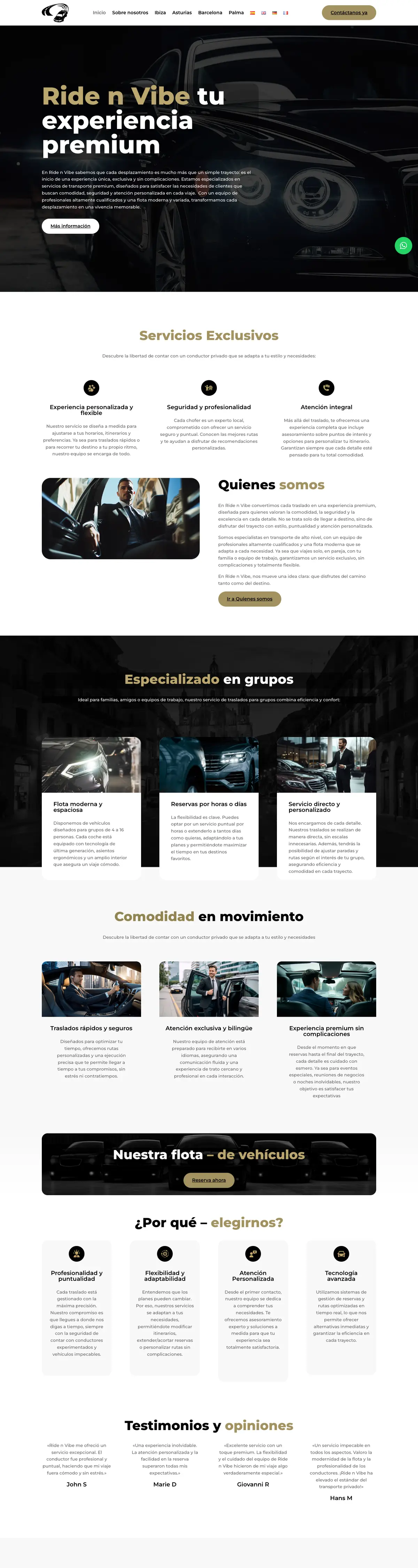Página completa de Ride n Vibe