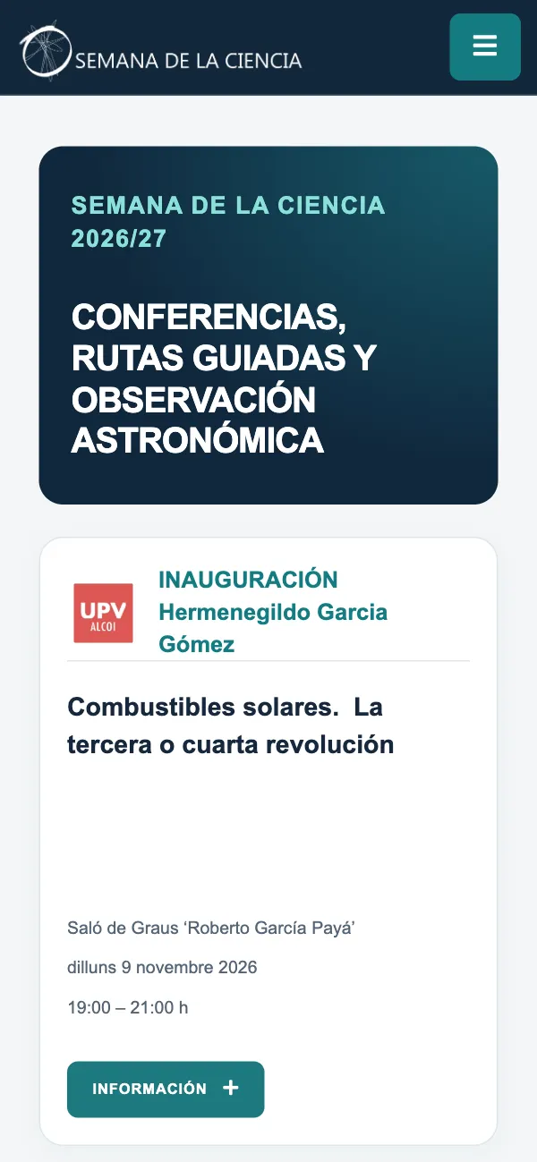 Semana de la Ciencia · UPV Campus d'Alcoi en el móvil