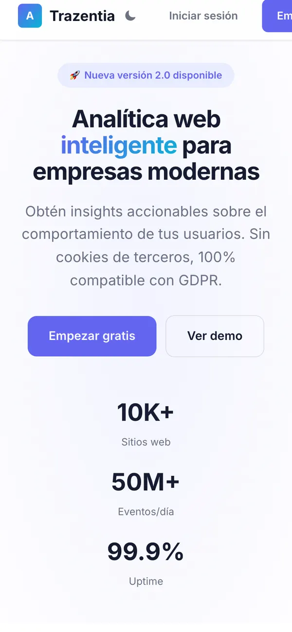 Trazentia en el móvil