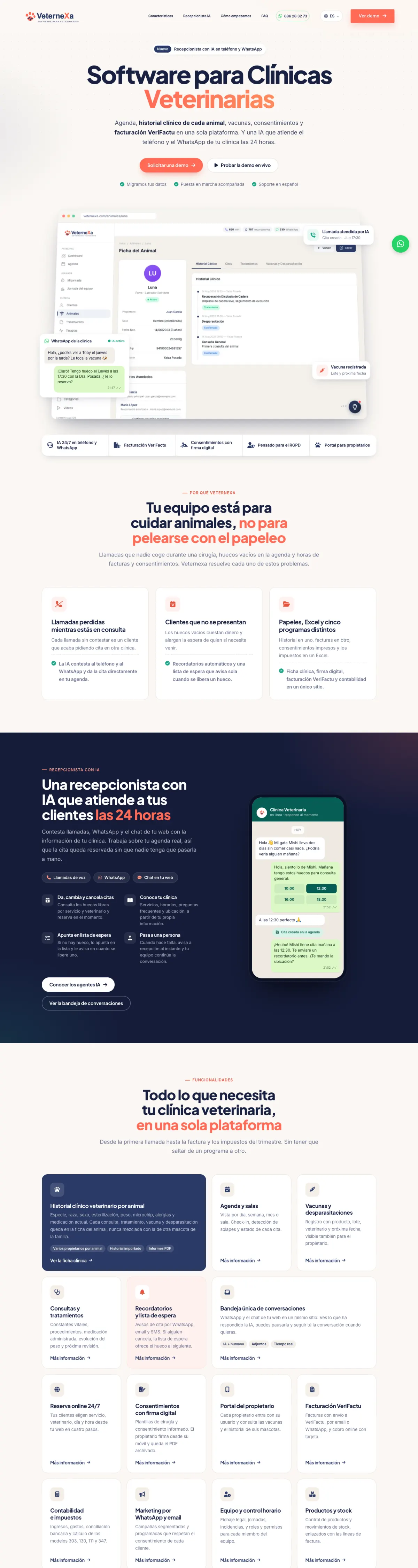 Página completa de Veternexa