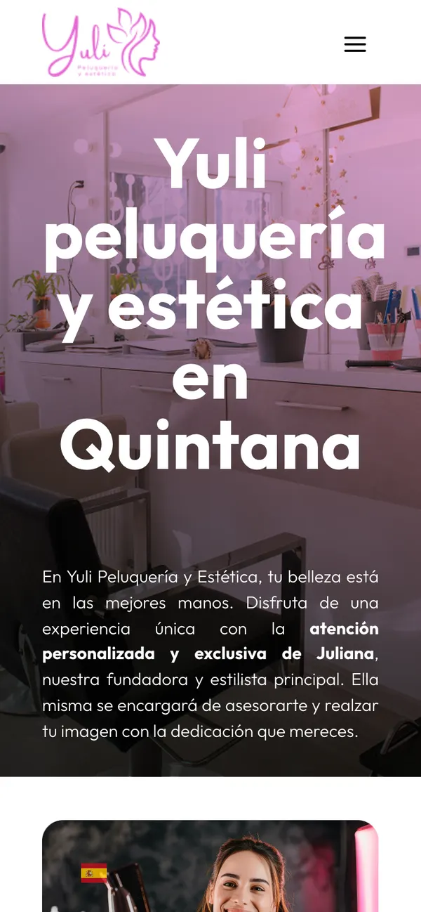 Yuli Peluquería y Estética en el móvil